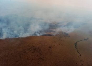 Tras un sobrevuelo, el Gobierno dice que el incendio en Otuquis persiste en ‘14 puntos’