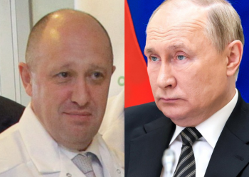 Yevgueni Prigozhin, líder del Grupo Wagner y Vladimir Putin, presidente de Rusia