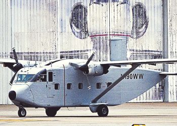 Avión Skyvan PA-51, utilizado en 1977 para los denominados ‘vuelos de la muerte’.