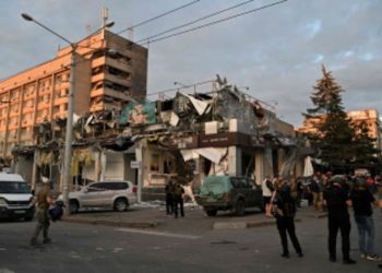 El restaurante de Kramatorsk. Foto AFP