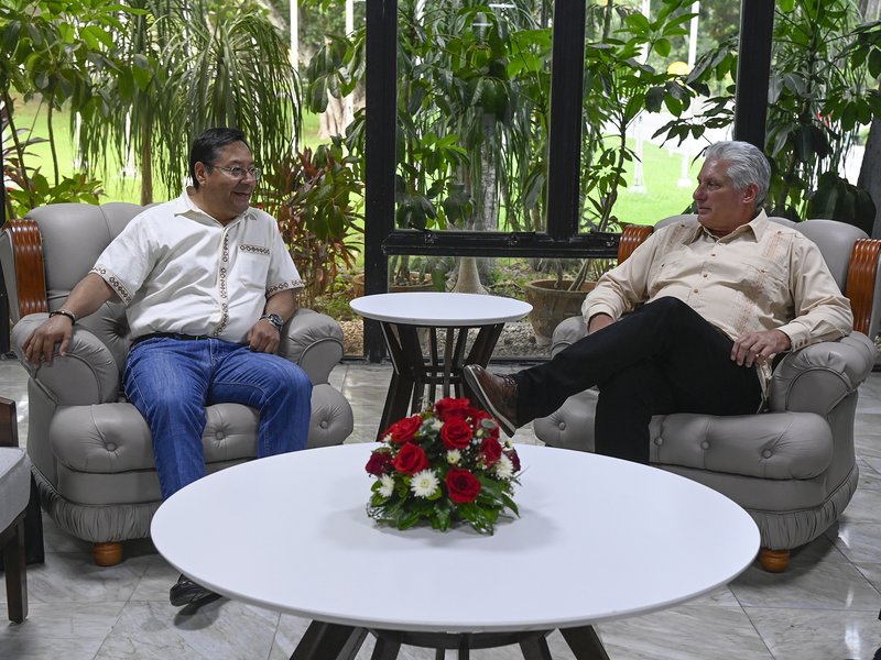 El presidente Arce y su homólogo Díaz Canel revisan agenda bilateral
