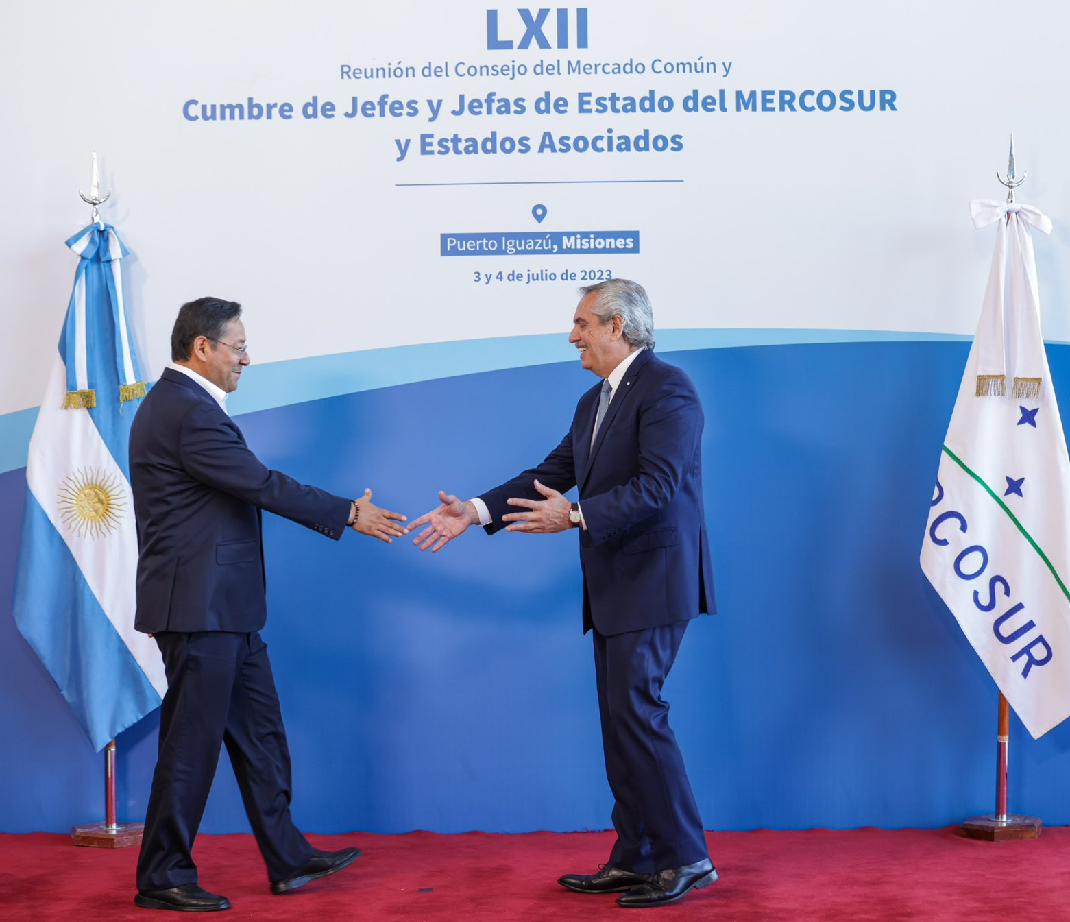 Arce asiste la cita del Mercosur en Argentina, al que Bolivia busca ingresar plenamente