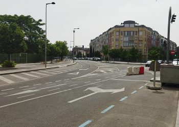Ola de calor en Valladolid España del 2022, calles vacías.