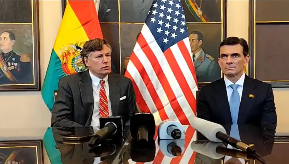 Estados Unidos ofrece ayuda en inversión y seguridad a Bolivia
