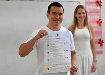 Noboa lideró la campaña por el Si/AFP