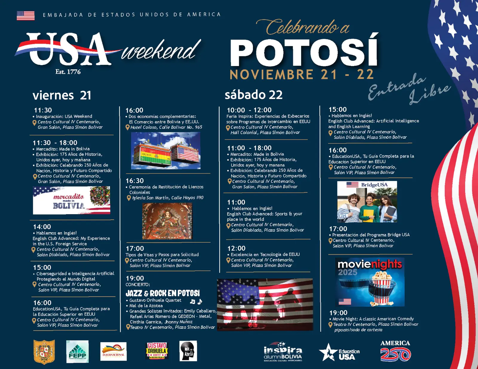 Potosí celebra su mes aniversario con el ‘USA Weekend’