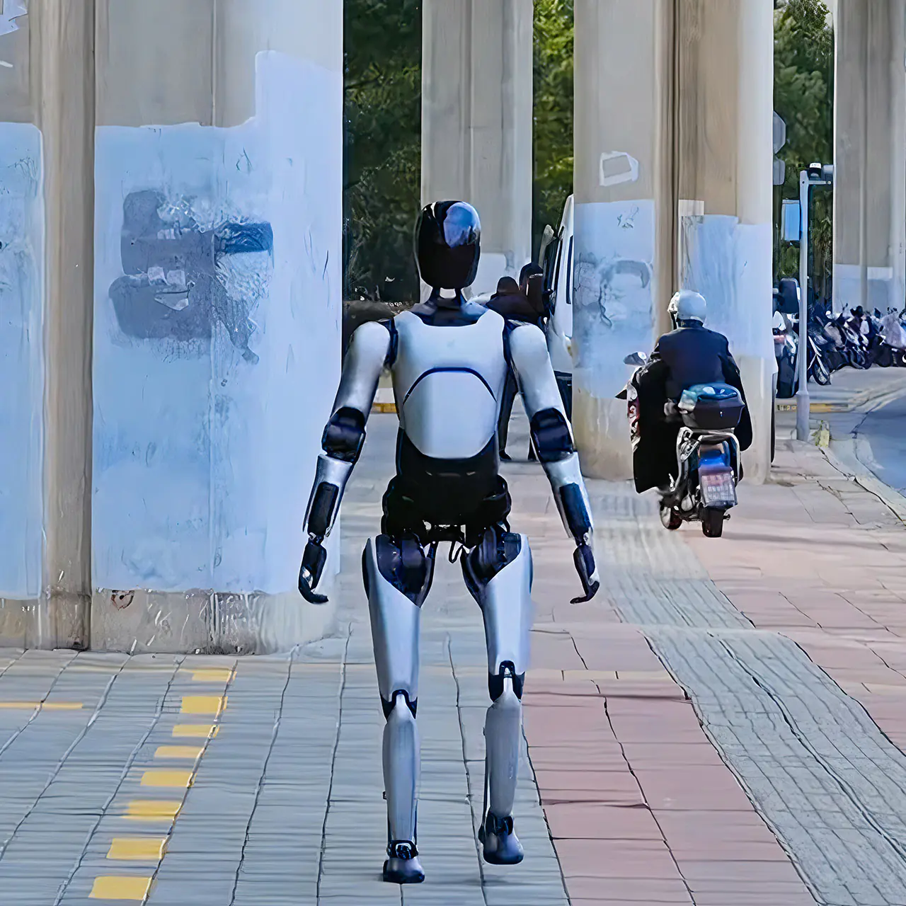 El robot humanoide superó varios obstáculos/AgiBot
