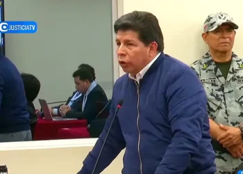 Pedro Castillo interviene en una audiencia/TVJudicial/Perú