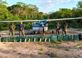 La avioneta, los aprehendidos y la droga decomisada/FELCN
