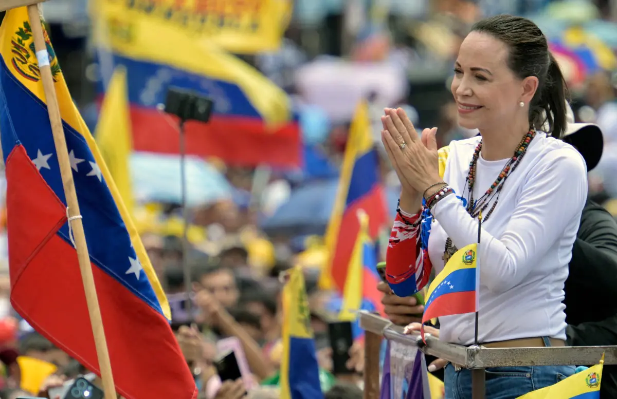 La líder opositora venezolana y nobel de la paz María Corina Machado/AFP