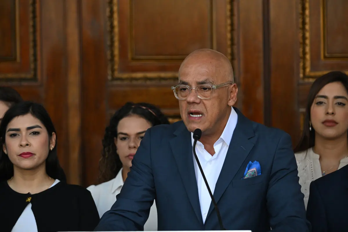 El presidente de la Asamblea Nacional de Venezuela, Jorge Rodríguez, hizo el anuncio/AFP