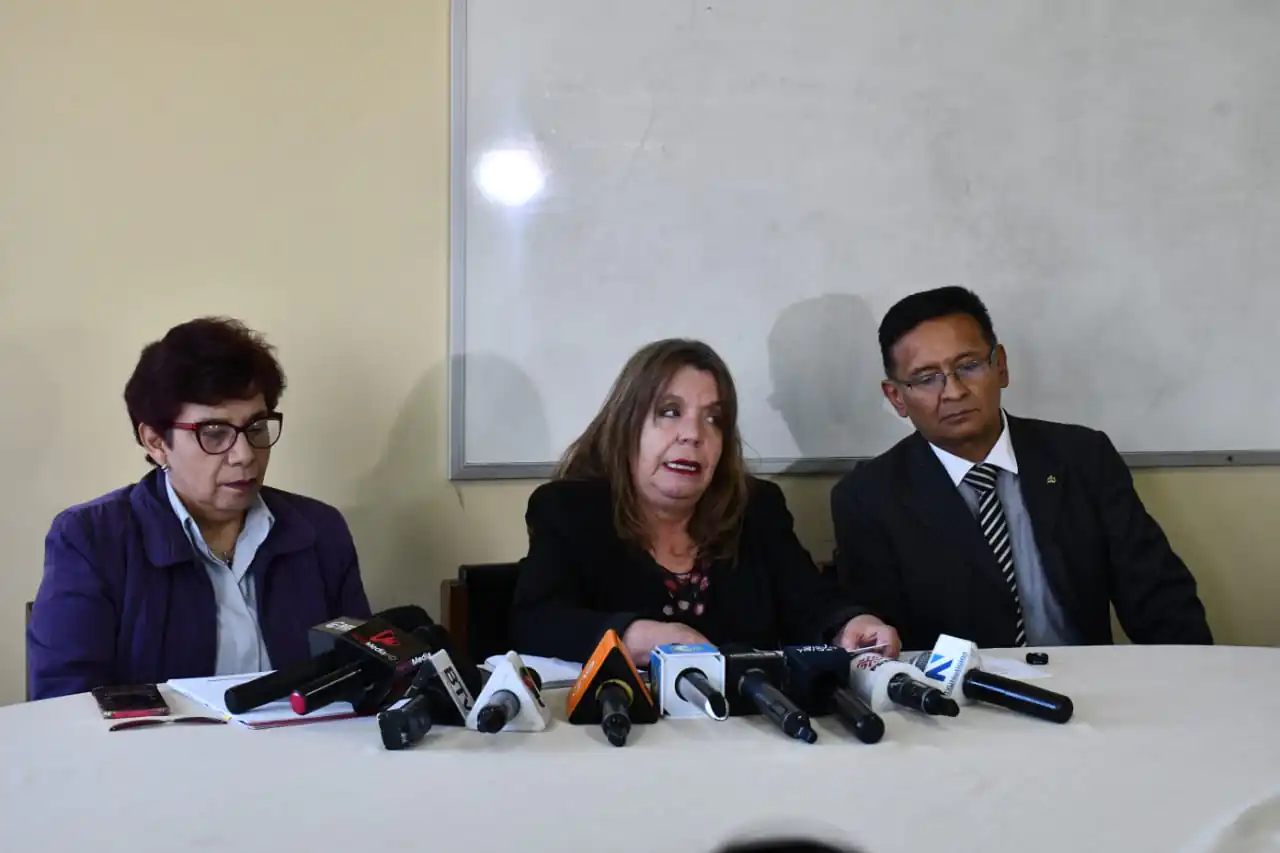 La presidente de Andecop dio una conferencia de prensa/APG