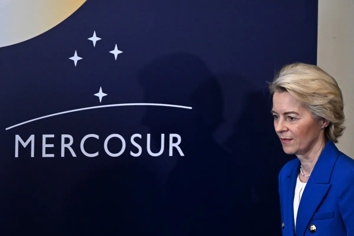 La presidenta de la Comisión Europea, Ursula von der Leyen, celebró la aprobación del acuerdo/AFP