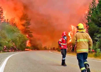 El incendjo forestal está descontrolado/Cedoc