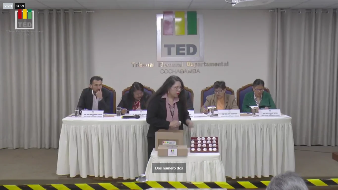 Subnacionales: Tribunales Electorales sortean la ubicación de candidatos en papeleta