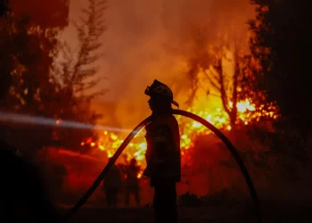 Los bomberos combaten el fuego en Chile/AFP
