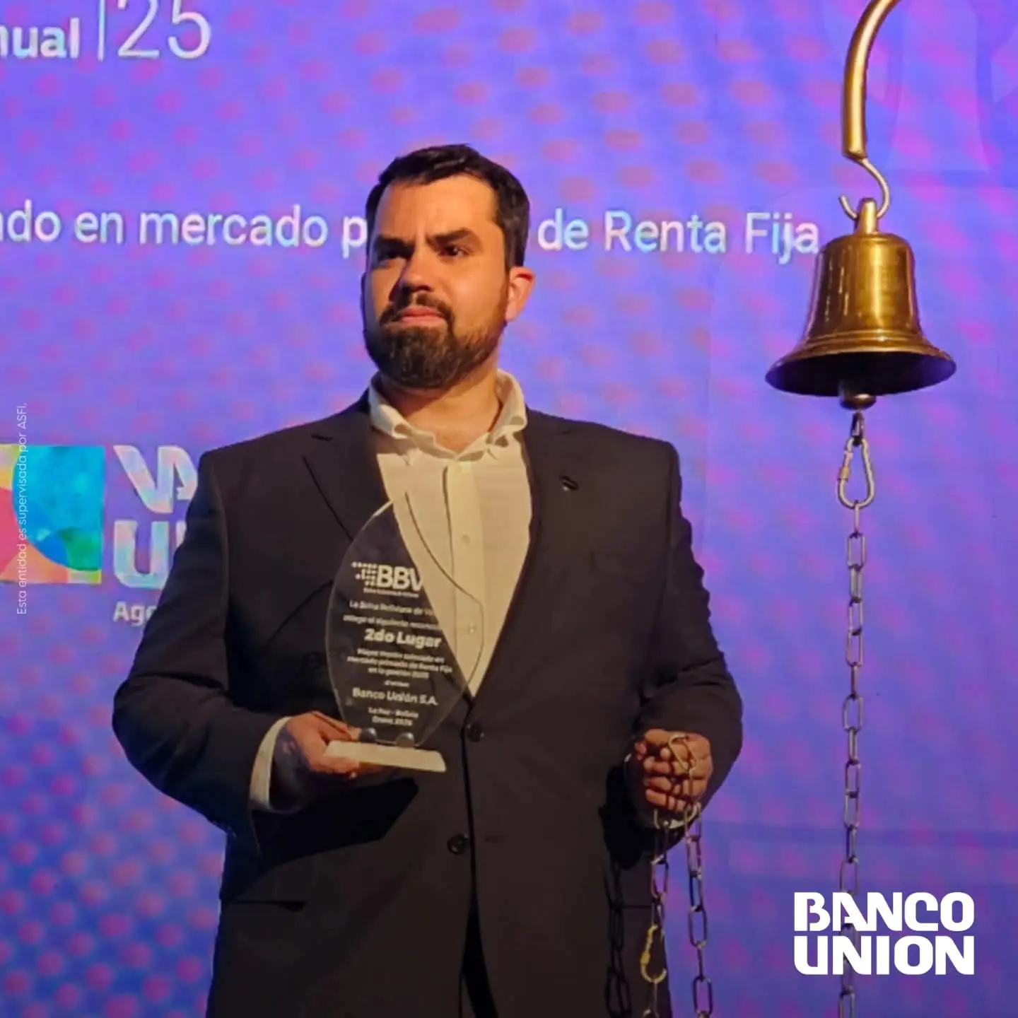 BANCO UNIÓN FUE RECONOCIDO POR LA BOLSA BOLIVIANA DE VALORES EN EL TOP 3 DE EMISORES DEL MERCADO DE VALORES