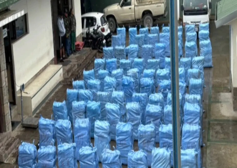 Las bolsas de yute con la droga/FELCN