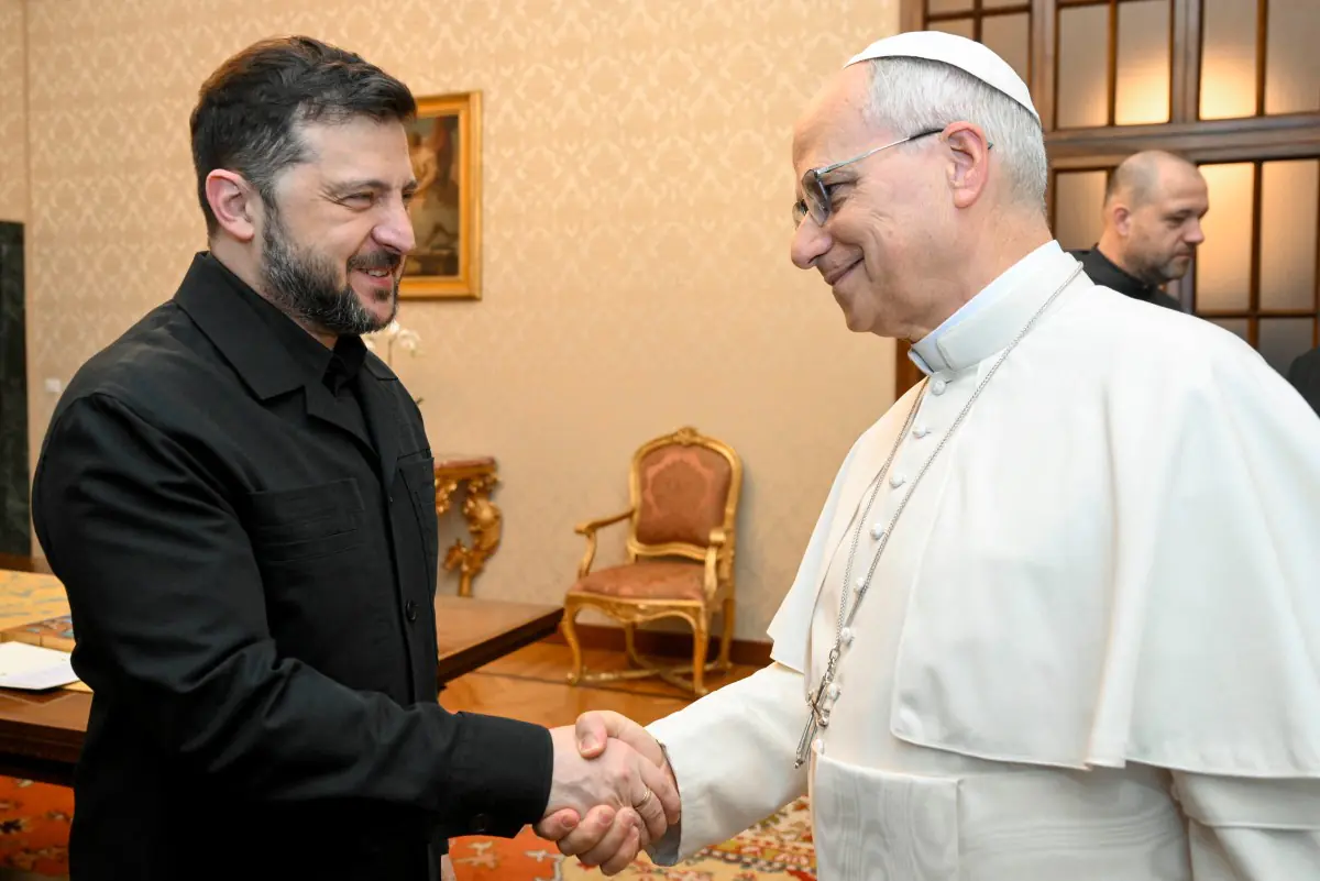 Zelenski fue recibido por León XIV en el Vaticano/AFP