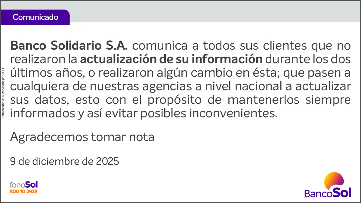COMUNICADO