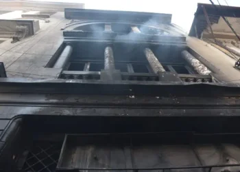 La casa patrimonial de la calle Sagárnaga tras el incendio. FOTO: GAMLP