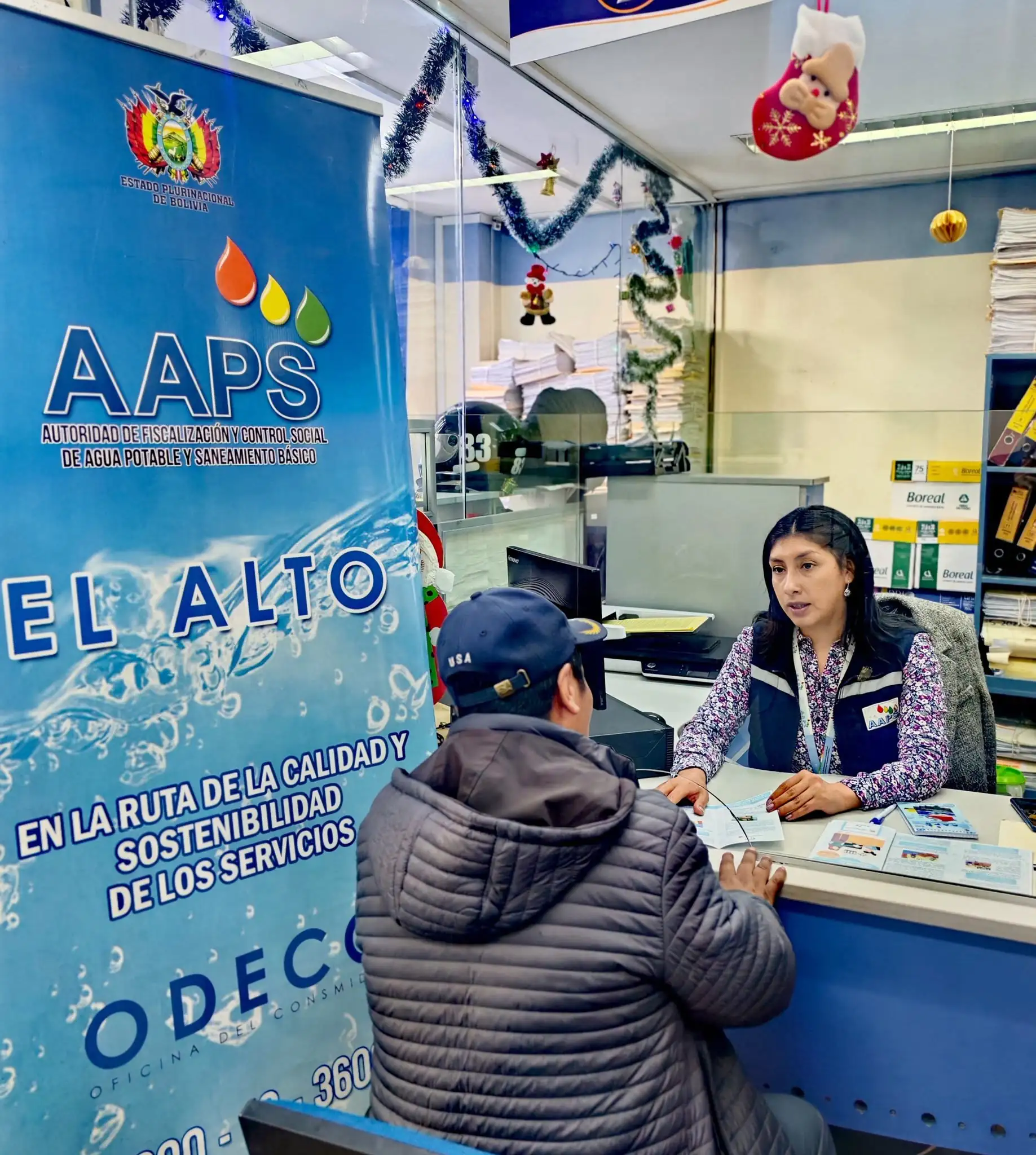 Un punto de supervisión de reclamos instaló la AAPS en oficinas de EPSAS. FOTO: AAPS