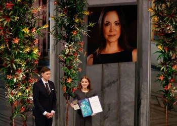 Ana Corina Sosa recibió el Nobel de la paz en nombre de su madre/AFP