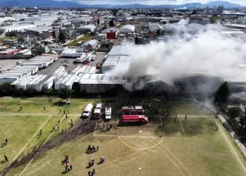 La aeronave se estrelló contra un galpón industrial/AFP