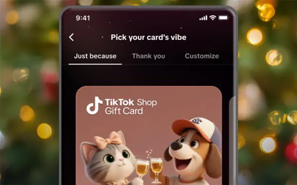 TikTok Shop lanza tarjetas de regalo digitales y apunta a Amazon