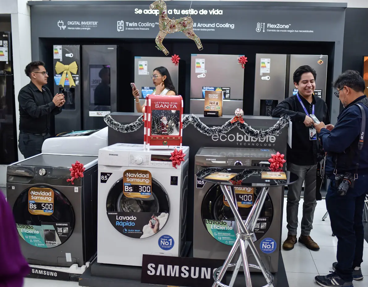 Samsung celebra Navidad con vales de hasta Bs 2.000 en supermercados