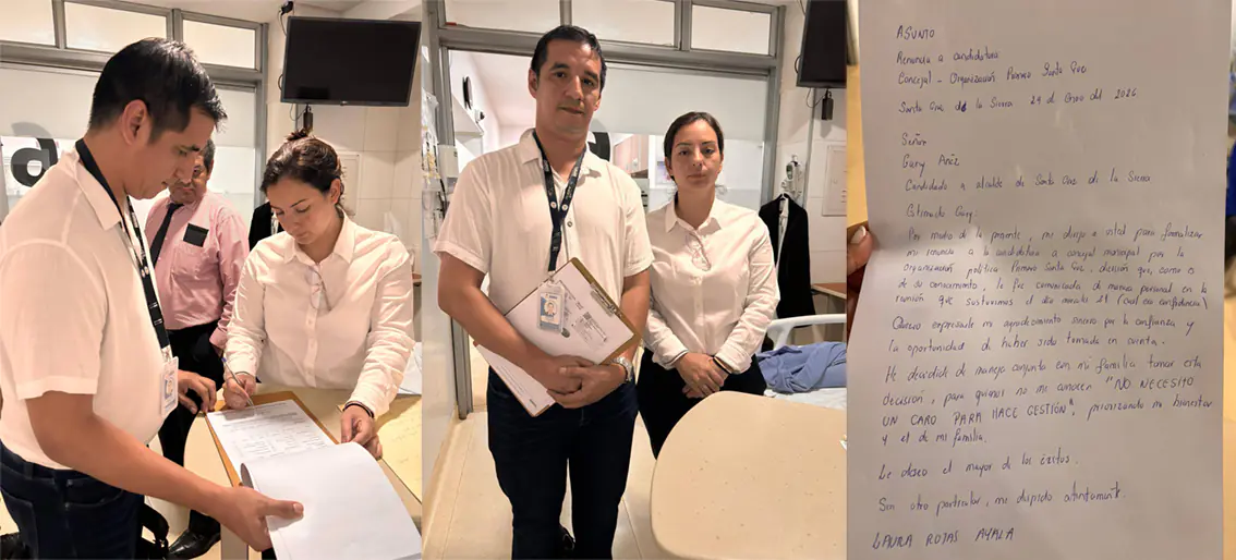 TED de Santa Cruz deja sin efecto la candidatura de Rojas tras su renuncia