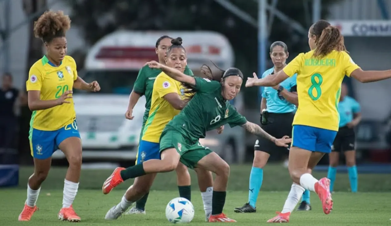 Bolivia sufre otro traspié en la Conmebol Sub-20 Femenina ante Brasil 