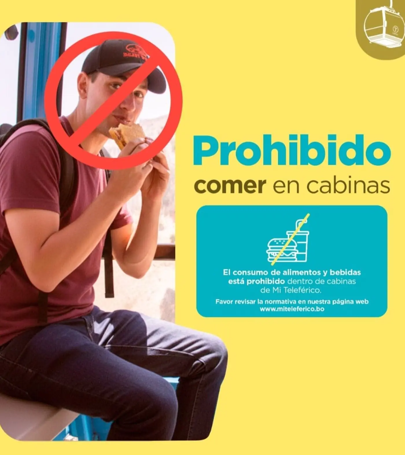 Mi Teleférico impulsa campaña ‘#SoyUnBuenUsuario'. FOTO: Mi Teleférico