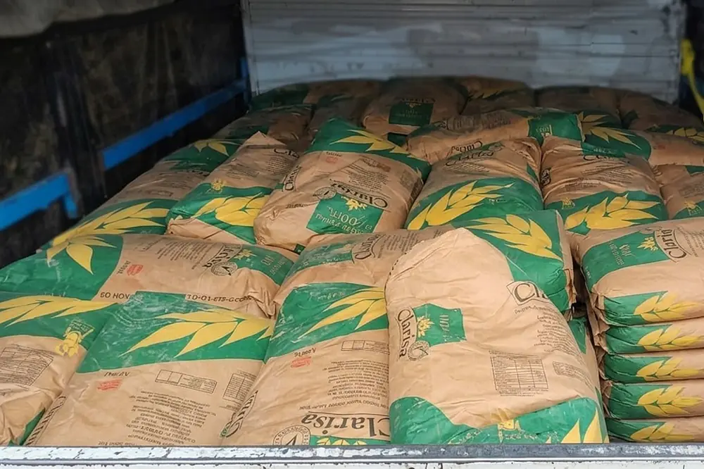 La harina decomisada por la Aduana/ Aduana Nacional