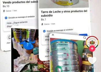 Los productos del subsidio de lactancia son ofrecidos por redes sociales. FOTO: Captura Sedem