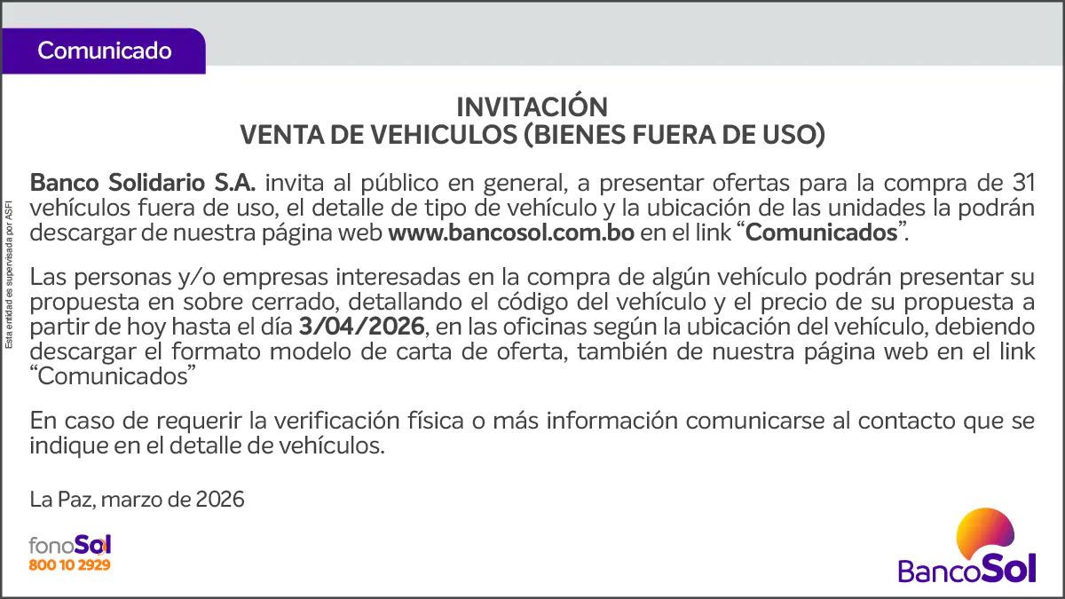 COMUNICADO