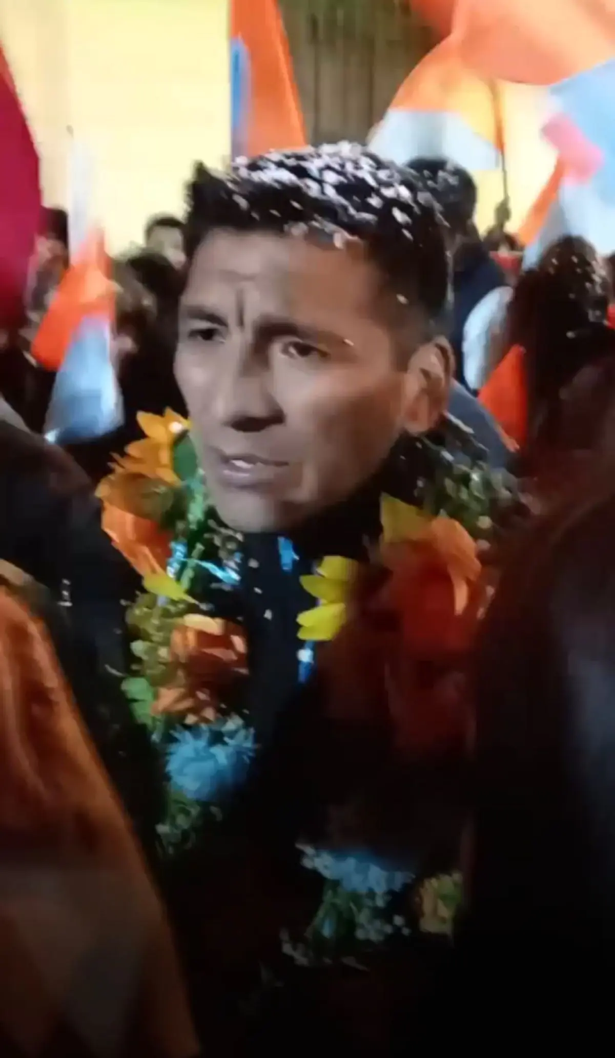 El alcalde electo de Oruro, Iván Quispe. FOTO: Captura.