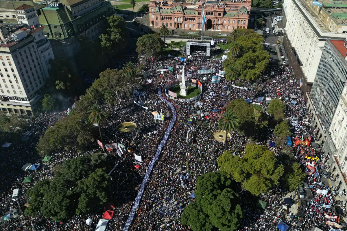 La marcha en Buenos Aires fue masiva/AFP