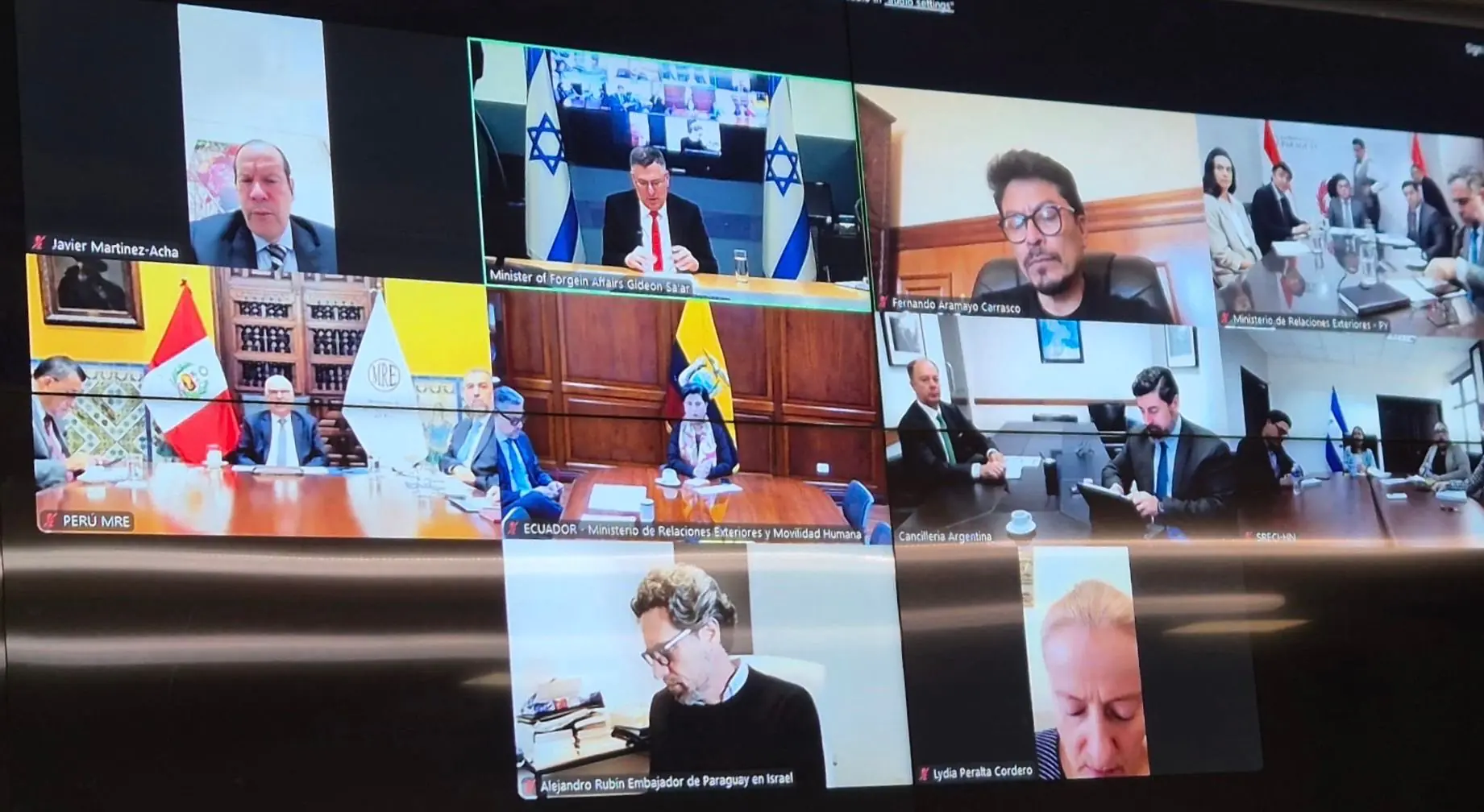 Canciller participa del diálogo de países latinoamericanos con Israel