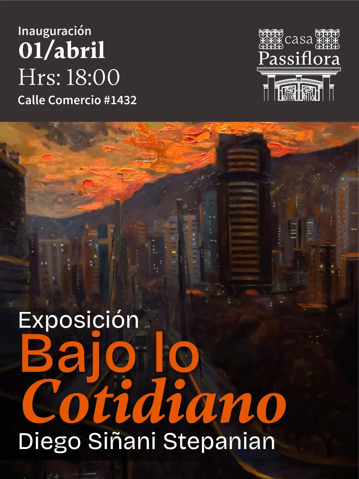 El artista Diego Siñani Stepanian presenta la muestra ‘Bajo lo Cotidiano’. FOTO: RRSS