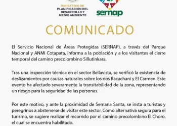 Sernap cierra temporalmente el camino precolombino Sillutinkara por deslizamientos