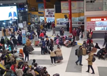 Aumenta la afluencia de pasajeros en la Terminal de Buses de La Paz. FOTO: Terminal de Buses de La Paz