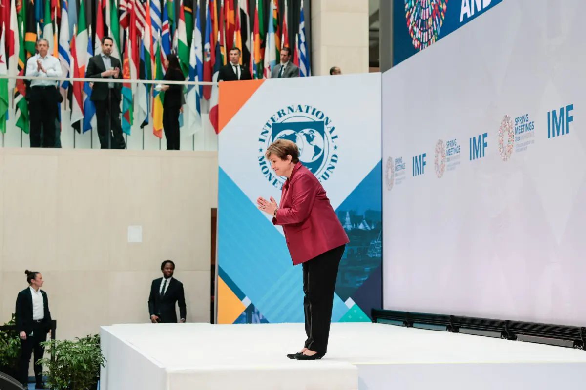 La directora gerente del FMI, Kristalina Georgieva, habló de la guerra en Irán/AFP