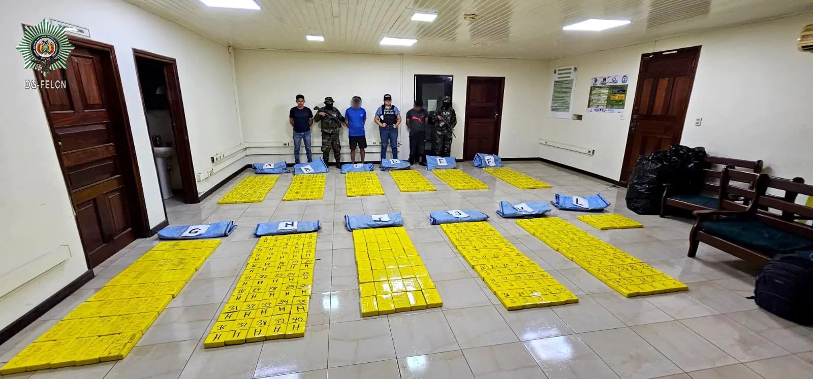 La droga incautada en Beni/FELCN