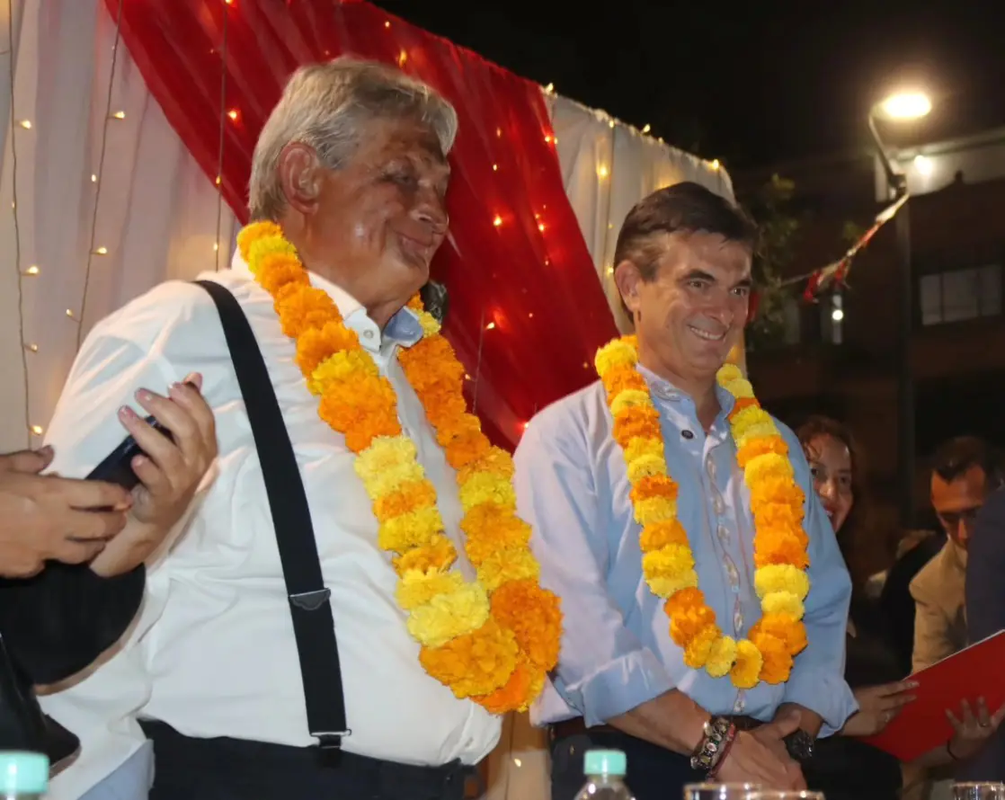 Paz Zamora recibe homenaje en barrio El Molino de Tarija