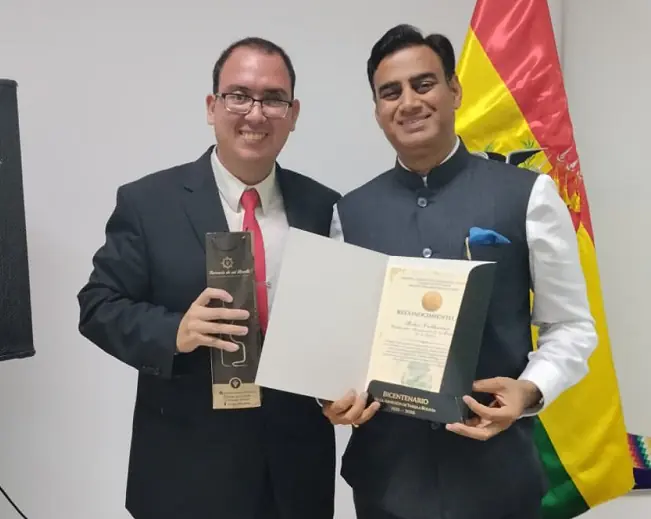 El embajador de la India Rohit Vadhwana sostuvo varias reuniones en su visita a Tarija/Emb, de India