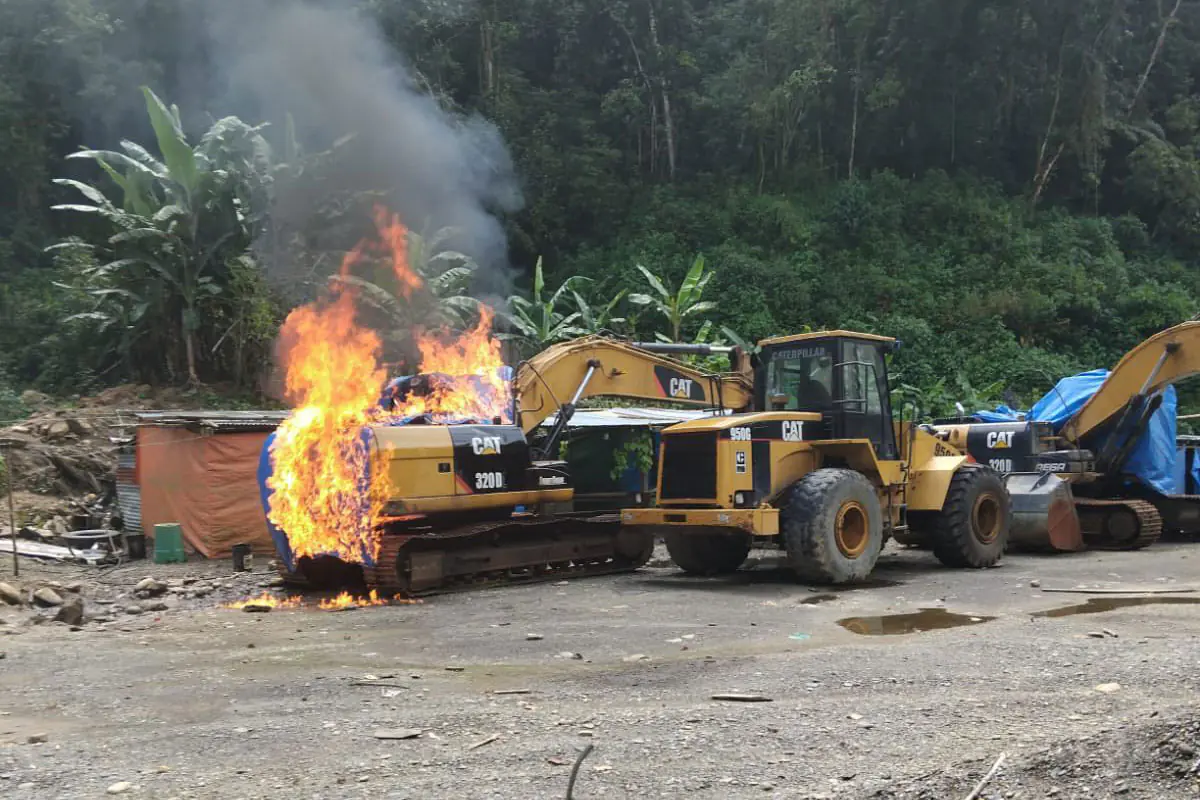 Operativo de AJAM en Sorata desmantela campamento clandestino
