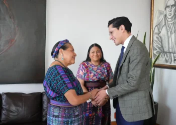 La premio Noble de la Paz durante su designación/SRE
