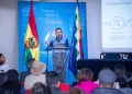 El defensor del Pueblo, Pedro Callisaya, en la presentación de la aplicación. FOTO: Defensoría del Pueblo