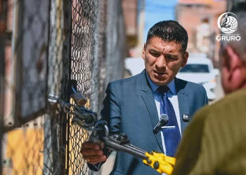 El alcalde de Oruro, Iván Quispe, abrió varios espacios recreacionales. FOTO: GAMO